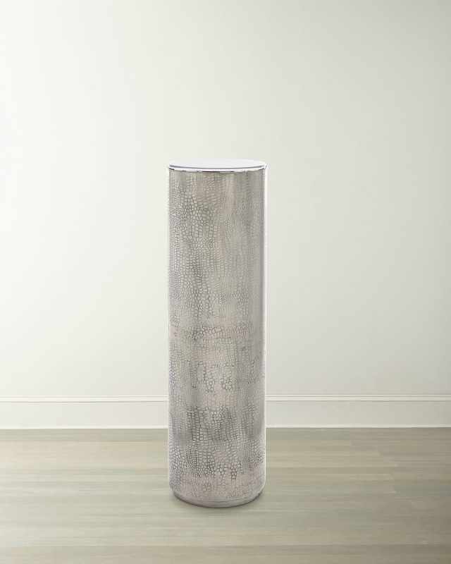 Silver Serpent Lighted Pedestal